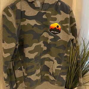 Eddie Bauer Green Camo Hoodie with Logo